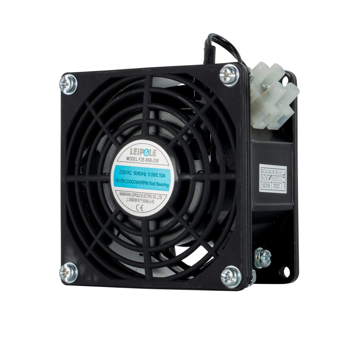 LEIPOLE Compact Cooling Fan 60m³/h (21CFM) F2E-80B-230 back side