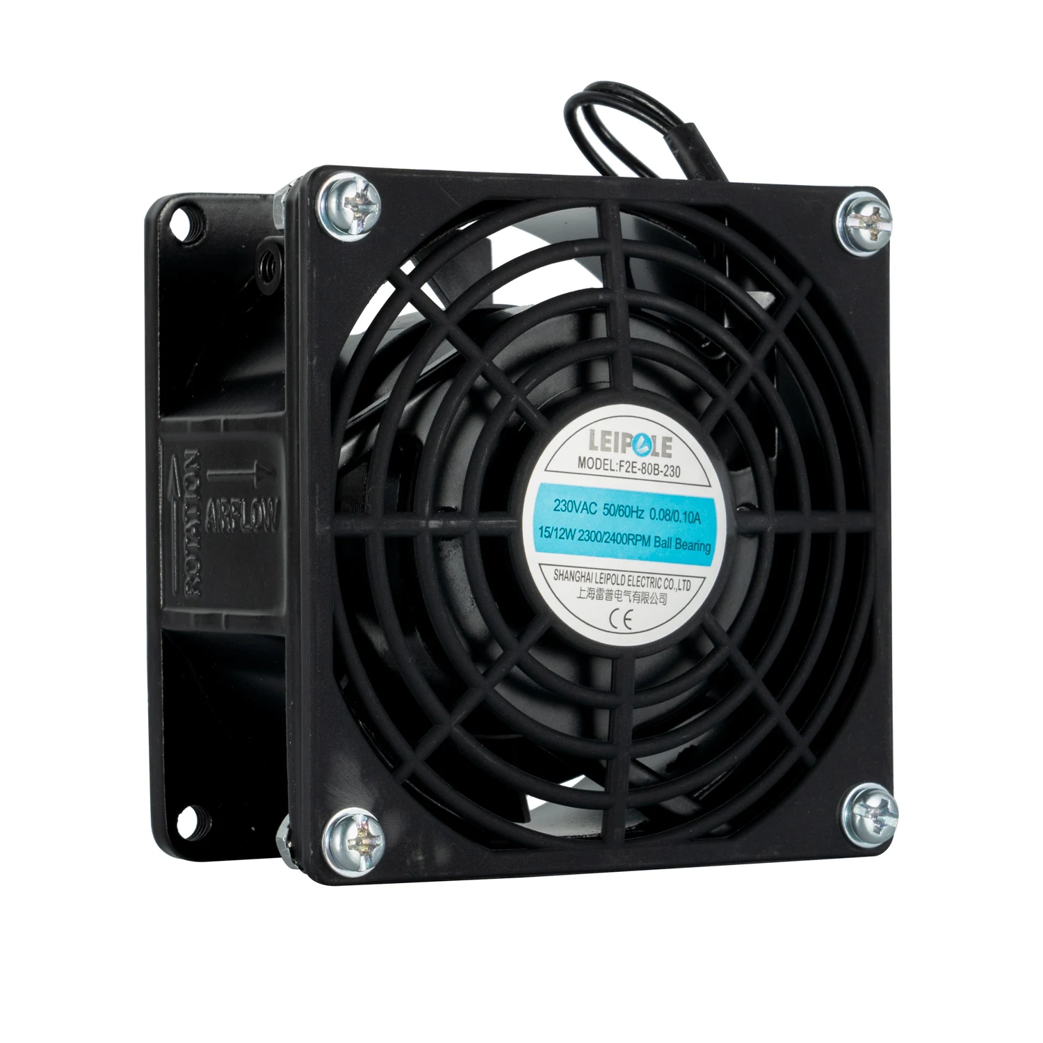 LEIPOLE Compact Cooling Fan 60m³/h (21CFM) F2E-80B-230 back