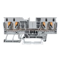 LEIPOLE JPT 2.5-QU/JPT 2.5-QU-BU feed-through terminal block, screw connection, DIN rail mount, industrial wiring component