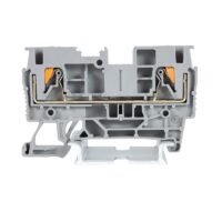 LEIPOLE JPT 4/JPT 4-BU feed-through terminal block, screw connection, DIN rail mount, industrial electrical wiring component