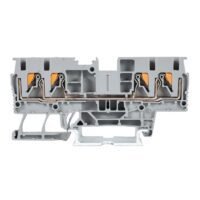 LEIPOLE JPT 4-QU/JPT 4-QU-BU 4-conductor feed-through terminal block, screw connection, DIN rail mount