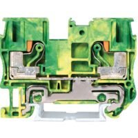 LEIPOLE JPT 6-PE grounding terminal block, screw connection, DIN rail mount, industrial safety earthing component