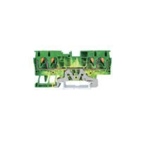 LEIPOLE JPT 2.5-QU-PE grounding terminal block, screw connection design, standard DIN rail mounting for industrial earthing