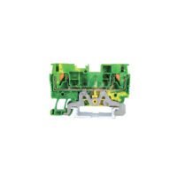 LEIPOLE JPT 4-PE grounding terminal block, screw connection, DIN rail mounted, industrial safety earthing component