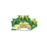 LEIPOLE JPTTB 2.5-PE double-layer grounding terminal block, screw connection, standard DIN rail mount, industrial protective earthing component