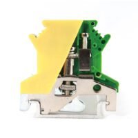 LEIPOLE JUSLKG 2.5 modular grounding terminal block, DIN rail mounted, for industrial cabinet earthing and safety grounding wiring
