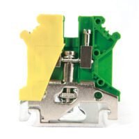 LEIPOLE JUSLKG 5 green-yellow grounding terminal block, DIN rail mounted, for industrial electrical equipment safety earthing and grounding wiring