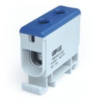 LEIPOLE PDB 160.01-BU power distribution block, PA66 material, IP20 protection, screw connection for electrical cabinets