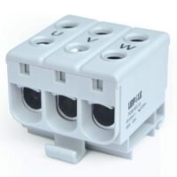 LEIPOLE PDB 160.03 power distribution block, PA66 material, IP20 protection, screw connection for electrical enclosures