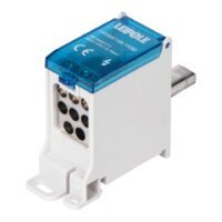 LEIPOLE UKK6G/158/8X10 100-type pin-type switch terminal block, 1-in 8-out power distribution terminal