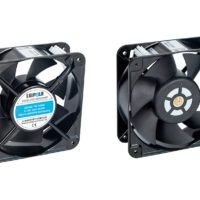 F2E-180B23HR EC compact fan, 180.5x180.5x61mm, ball bearing, 230V AC, 750m³/h airflow, rotation detection function