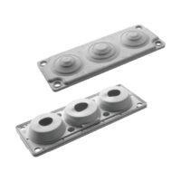 Leipole MC 3 cable entry plate, 7 cable entries, IP65 protection, UL94 V-0 flammability rating, 214x84x37mm