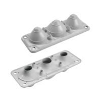 Leipole MC 3/7 cable entry plate, 7 cable entries, IP67 protection, UL94 V-0 flammability rating, 222x92x76mm