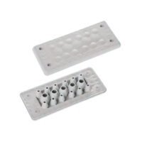 MH16 F 17-1 cable entry plate, IP66, UL94 V0, 127x56x19mm, 17-cable capacity