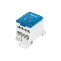 Leipole UKK 160A-8K power distribution block, 160A rated current, 1 input 8 outputs, IP20, UL listed, 64mm mounting holes