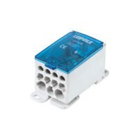 Leipole UKK 250A-11K power distribution block, 250A rated current, 1 input 11 outputs, IP20, UL listed, 85×29mm mounting holes