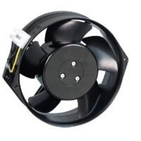 F2E-160B-230 axial cooling fan, 230V operating voltage, high airflow, low vibration, for electrical cabinet heat dissipation