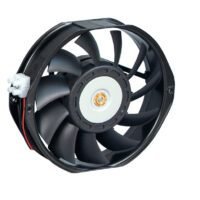 F2E-162B-24-B DC axial cooling fan, 24V operating voltage, steady air flow, corrosion-resistant frame, for electrical cabinet and device heat dissipation